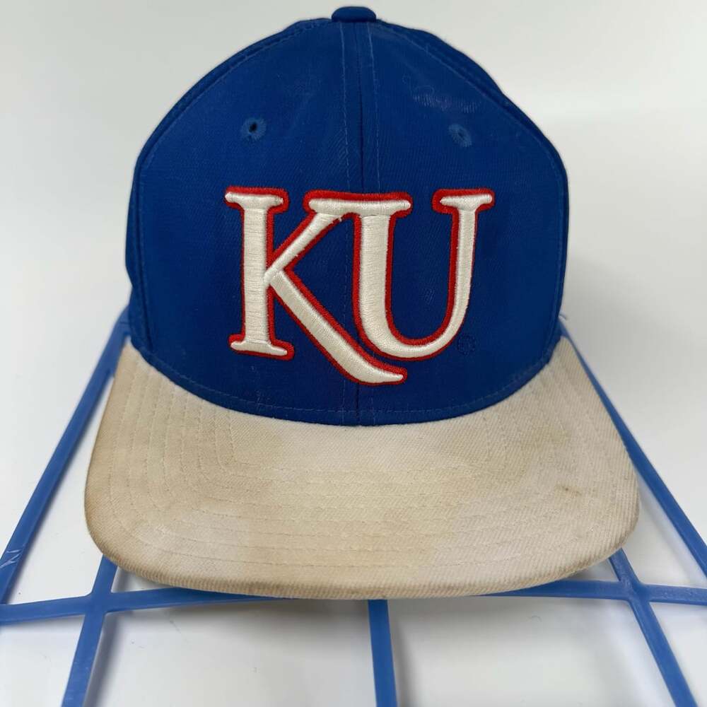 Adidas Kansas Jayhawks KU Snapback Hat Blue White